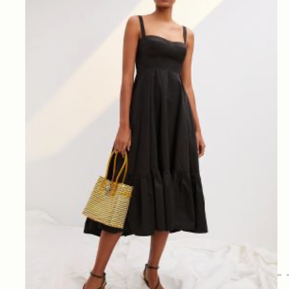 Anthropologie Mare Mare Ruffled Maxi Dress in Black